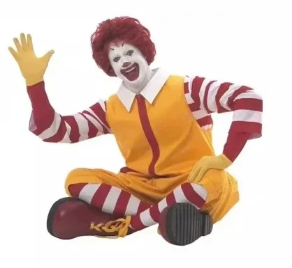 M Uncle Clown Cosplay Anime Parent-Child Costume Jumpsuits Fastfood Yellow Clown Clothing for Kids Adult Halloween Christmas sui