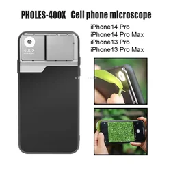 400x Phone Camera Microscope telescope Lens Portable Smartphone Lentes for iPhone 15 14 13 12 Pro Max Microworld for Kids Adult