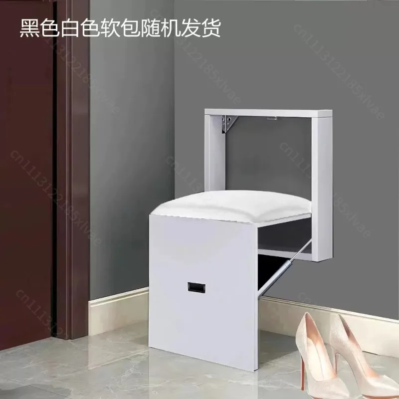 Wall-mounted Folding Shoe Changing Stool, Doorway Entryway Seat, Wall-mounted Entrance Chair