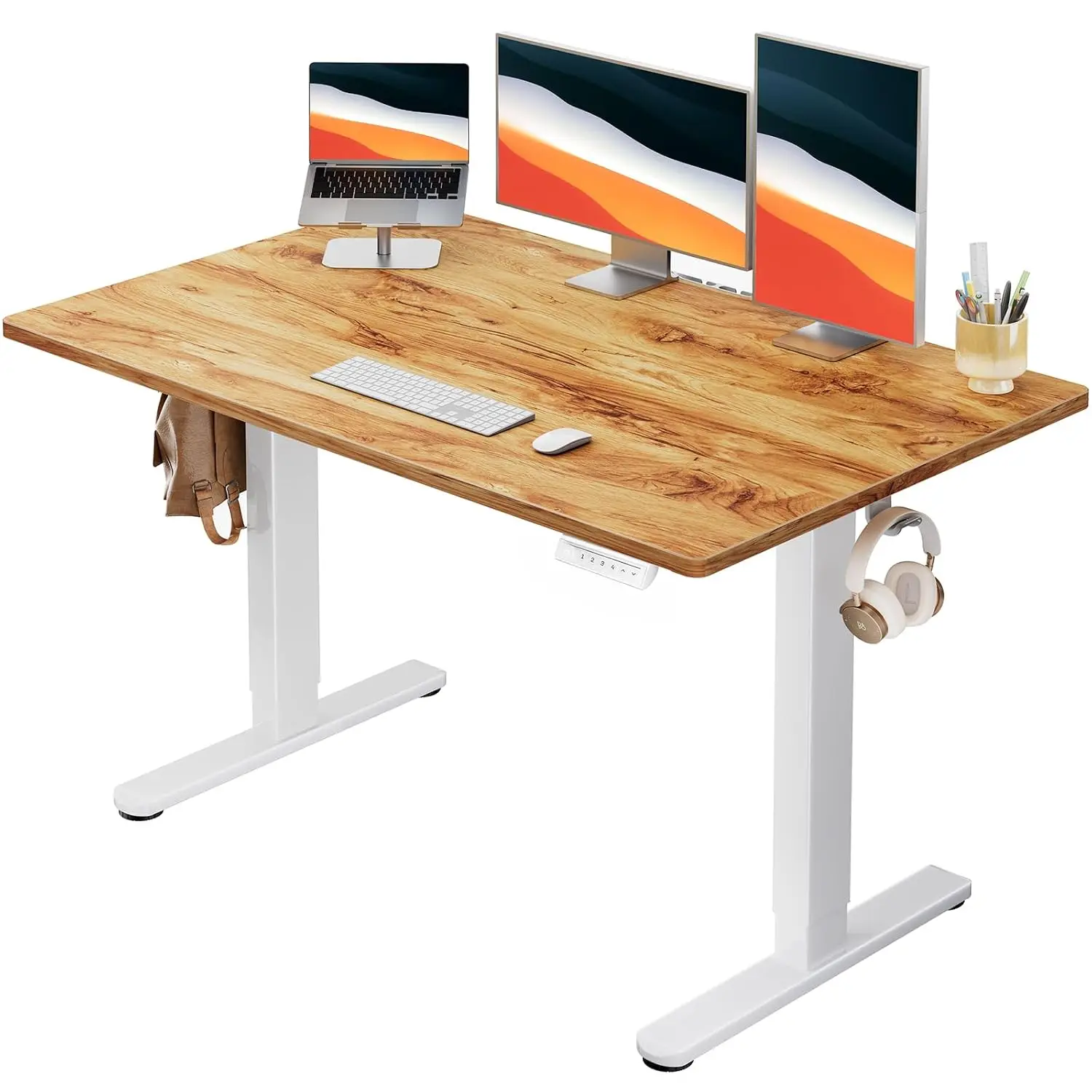Electric Standing Desk Adjustable Height Computer Desk 4 Memory Settings Sit Stand Home Office 48