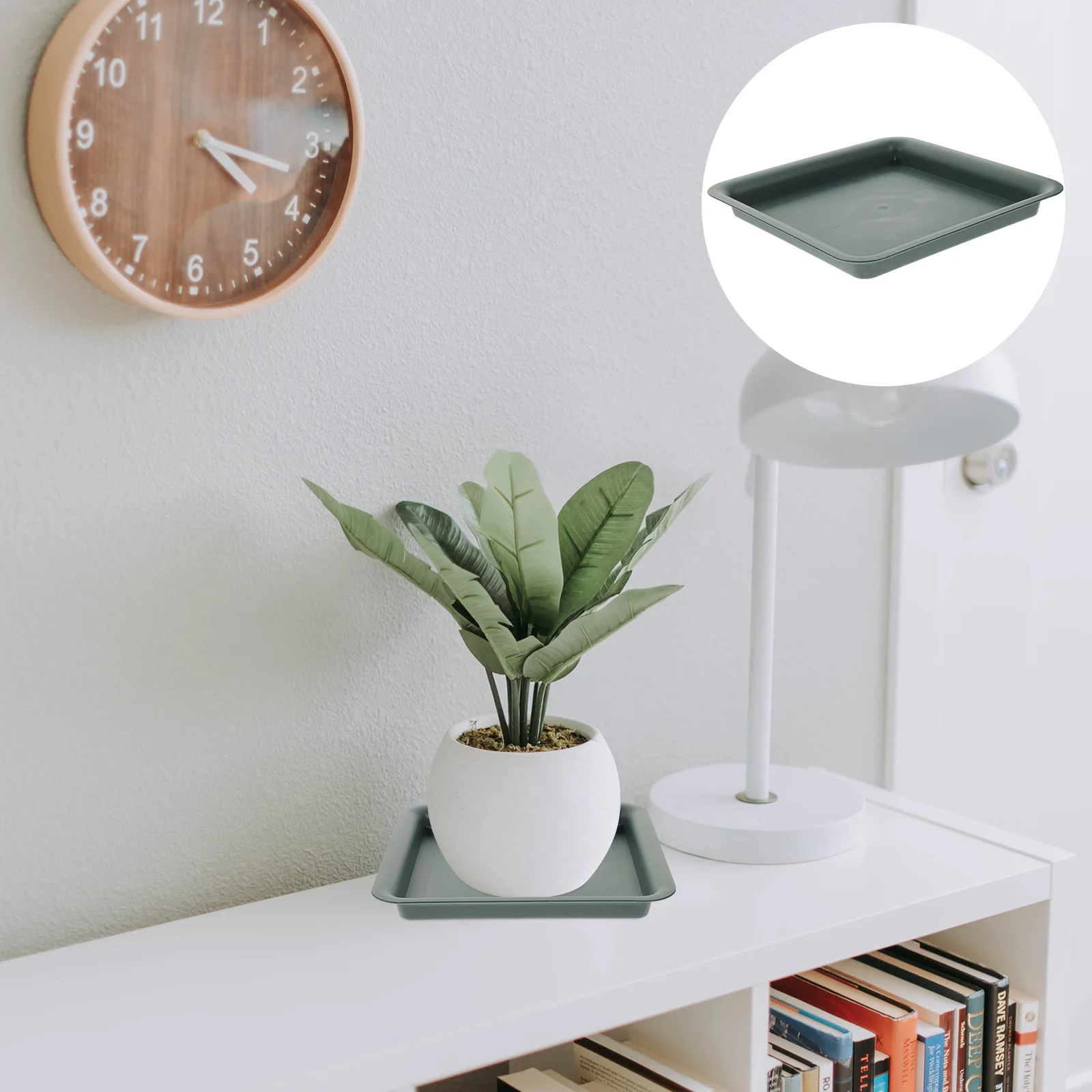 

4pcs Square Plant Pot Bases Resin Indoor Outdoor Garden Use Durable Flowerpot Water Trays Gardening Supplies Succulent Pot