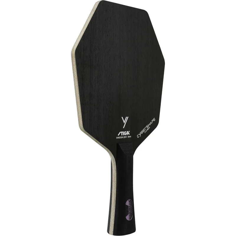 AQSTIGA Cybershape Carbon Table Tennis Blade | Ping Pong Paddle - Unique Design for Larger Hitting Area; Increased Control