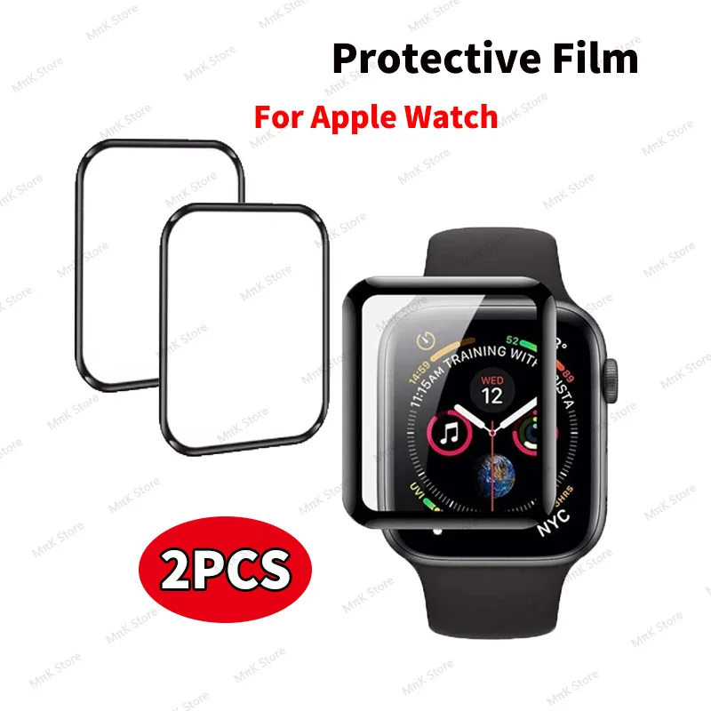 Защитная пленка для экрана Apple Watch 44 мм, 45 мм, 49 мм, 46 мм, 41 мм, 38 мм, 42 мм, HD, мягкая, полноразмерная, для iWatch серий 6, 5, 3, 8, 7, 9, SE, 40 мм