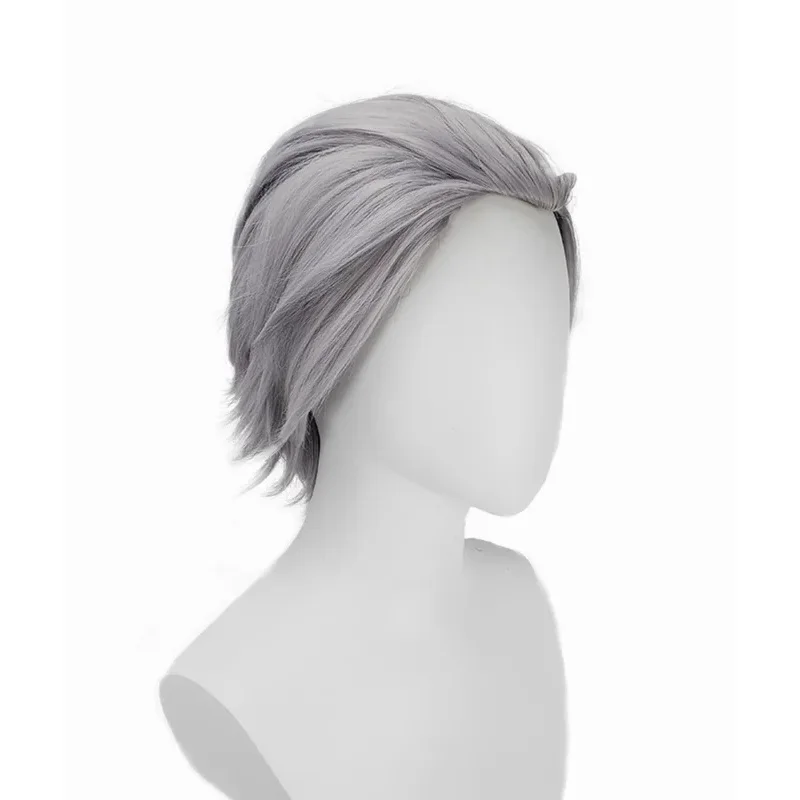 DMC5 ヴェルギル コスプレウィッグ シルバー ショート スパイキーヘア jk;6