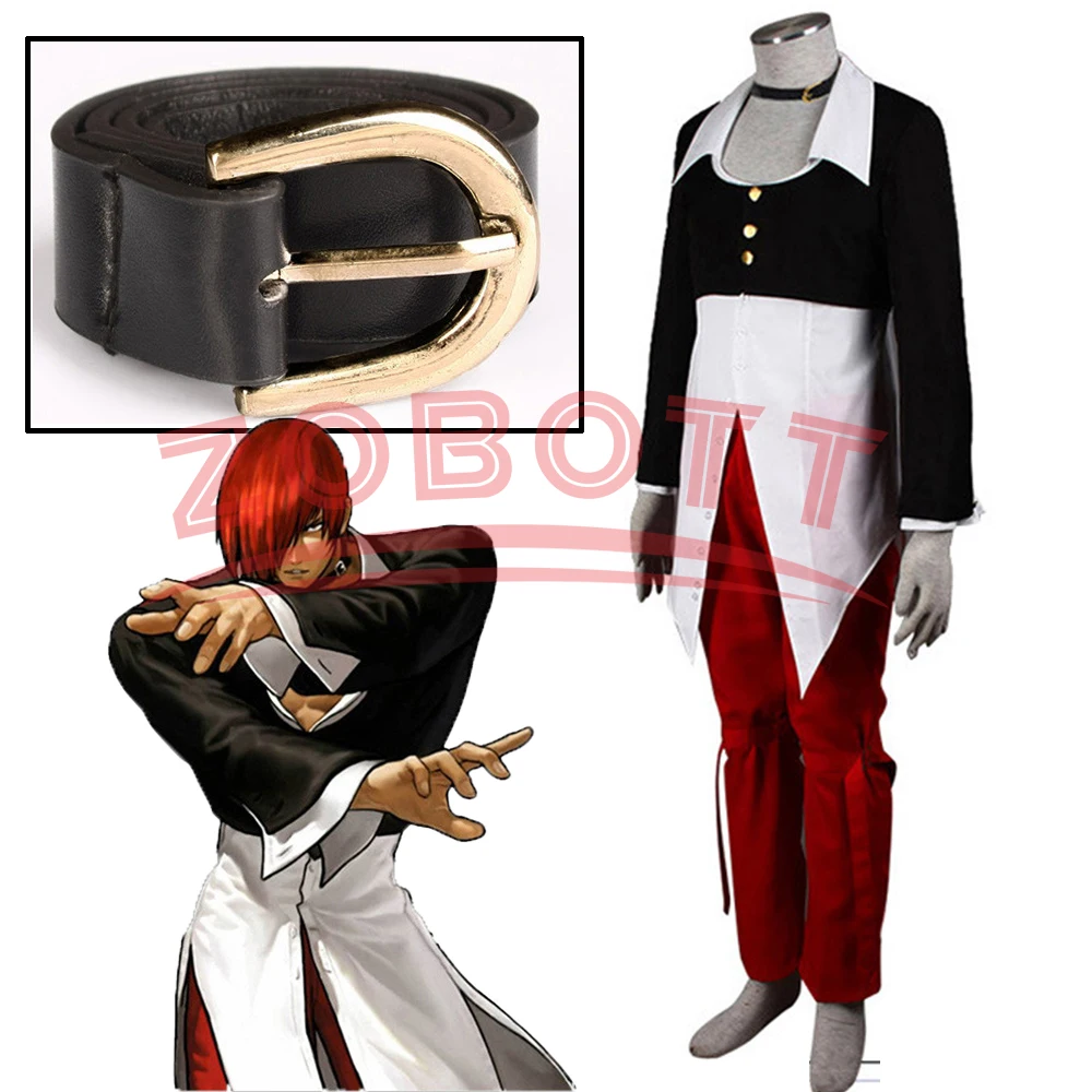 

Anime Iori Yagami Cosplay Costume KOF King Fighters Anime Games Cosplay Uniform Men Costume For Halloween Carnival Party Suit