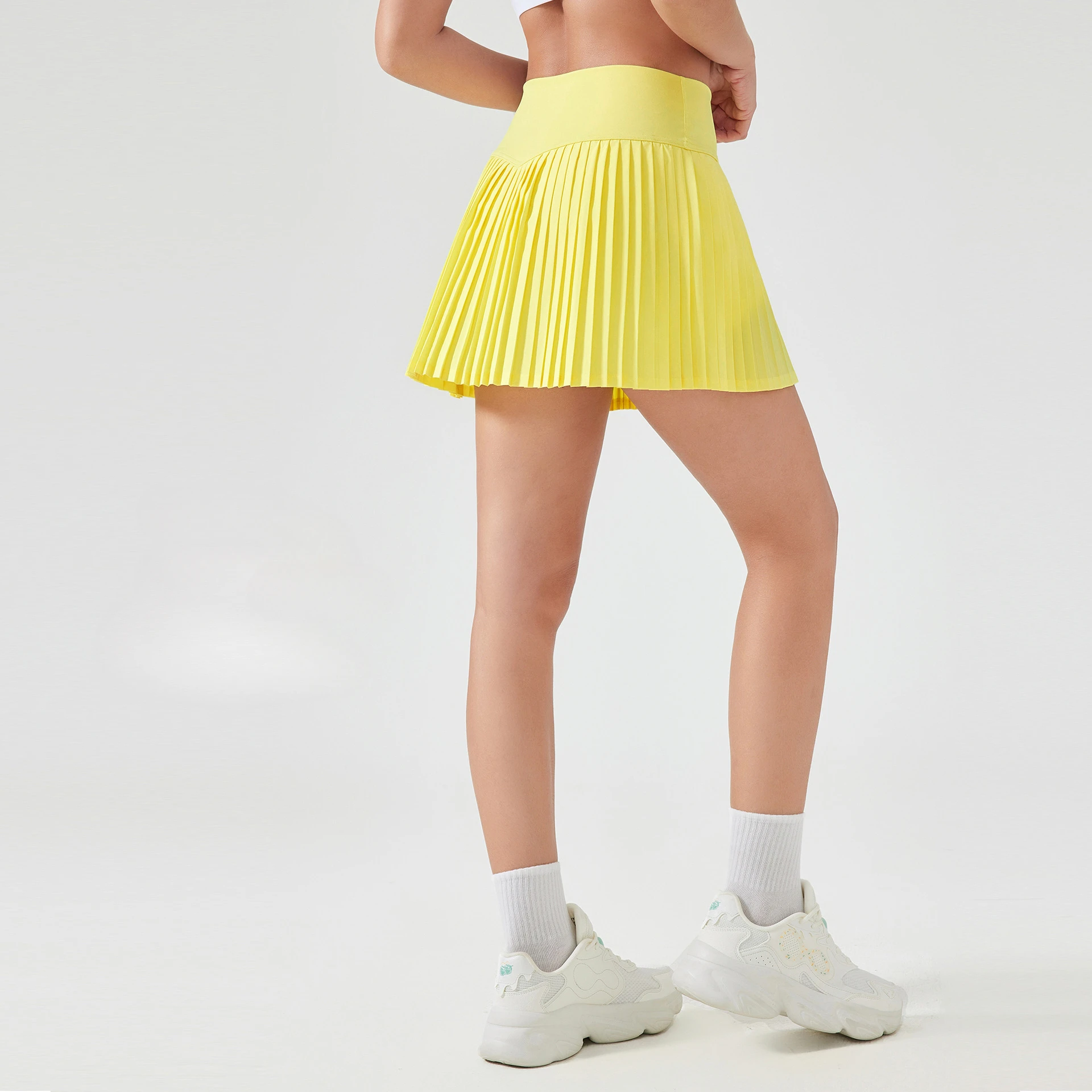2025 SS New Cooling Elastic Fashion Pleated Skirt Double-layer Safety Three-point Sports Shorts Protecting Privacy