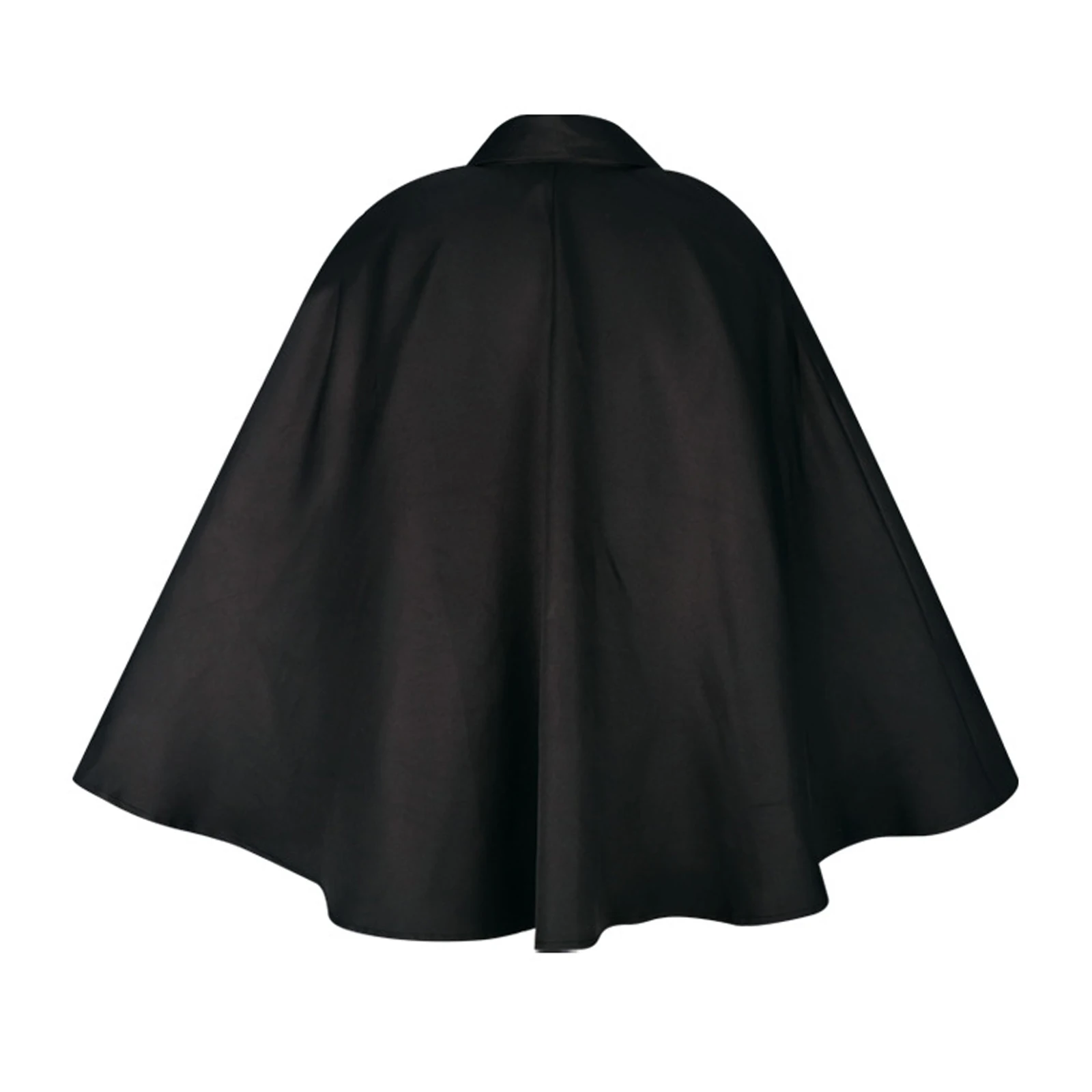 Unisex Medieval Short Cape Cloak Black Renaissance Cape Halloween Outfit