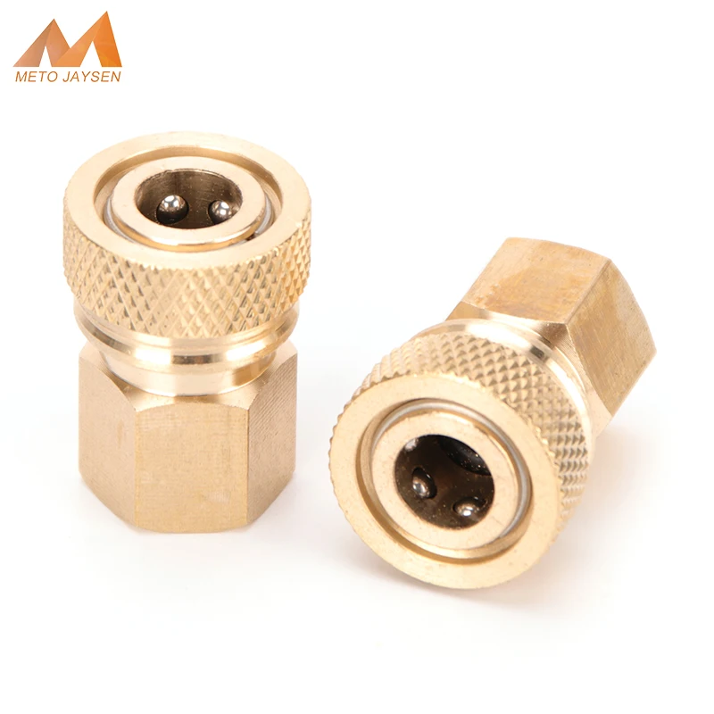 M10x1 1/8NPT 1/8BSPP Thread Female Quick Release Disconnect 8mm Air Refilling Coupler Sockets Copper Fittings Thickened 2pcs/set