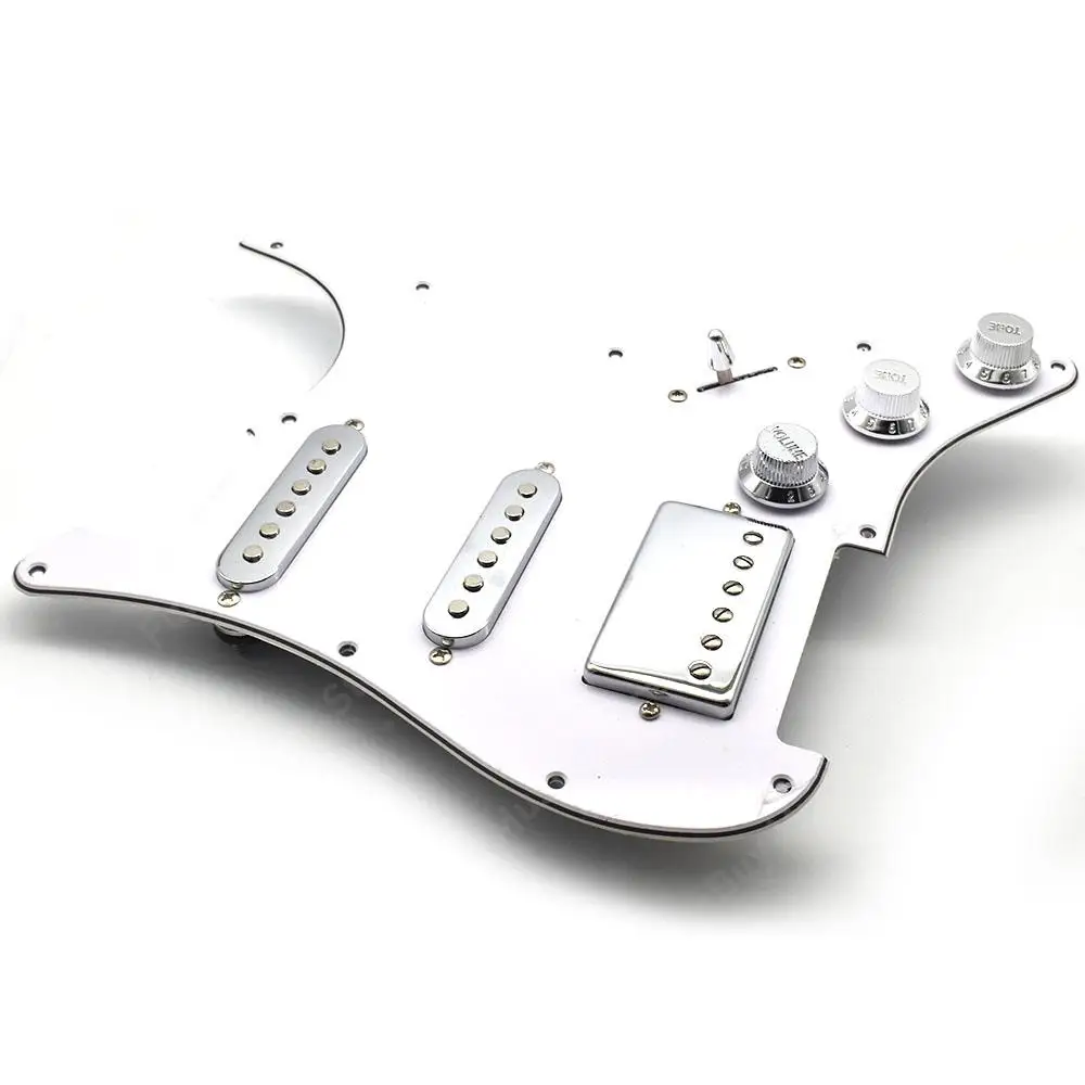 SSH Prewired Guitar Pickguard Pickup Loaded Pickguard Electric Guitar Parts Chrome for ST Electric Guitar