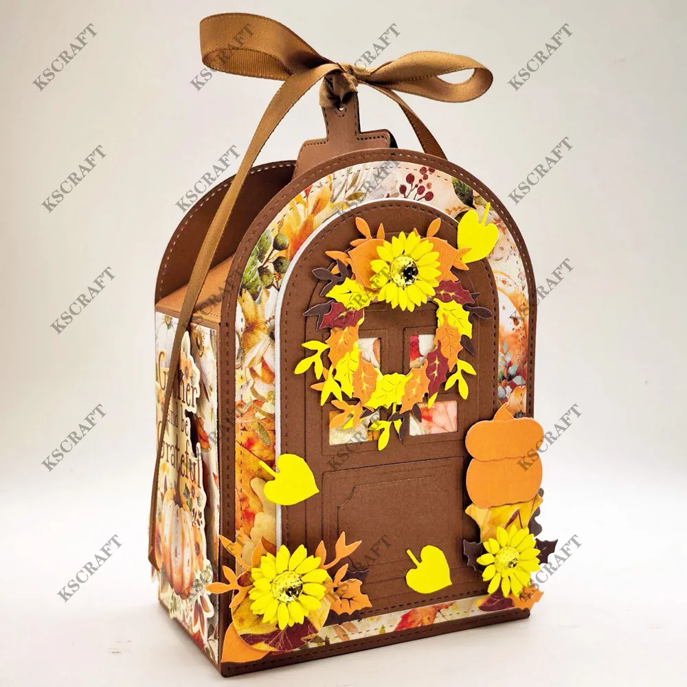 KSCRAFT Front Door Box Fall Add On Cutting Dies Stencils for DIY Scrapbooking Decorative Embossing DIY Paper Cards