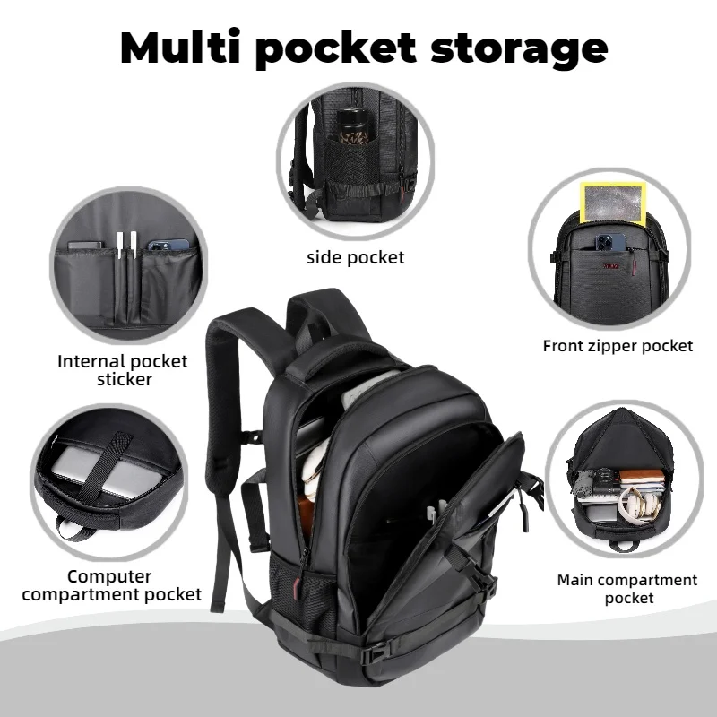 Men's Multifunctional Business Computer Backpack, Large Capacity, Multiple Compartments, Travel Backpack, Laptop Bag, Etc