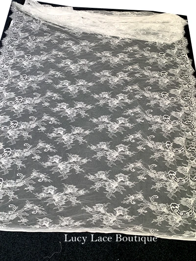 3 Meters Long Flowers lily Lace Fabric Elegant Lace Material Off White Lace for crafts Sewing Material 3 Meters
