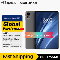 Teclast T60 12 inch 2K Tablet Android 14 8GB+12GB RAM 256GB ROM T620 octa-core 8000mAh 18W PD Fast Charging 4G VoLTE GPS Tablets