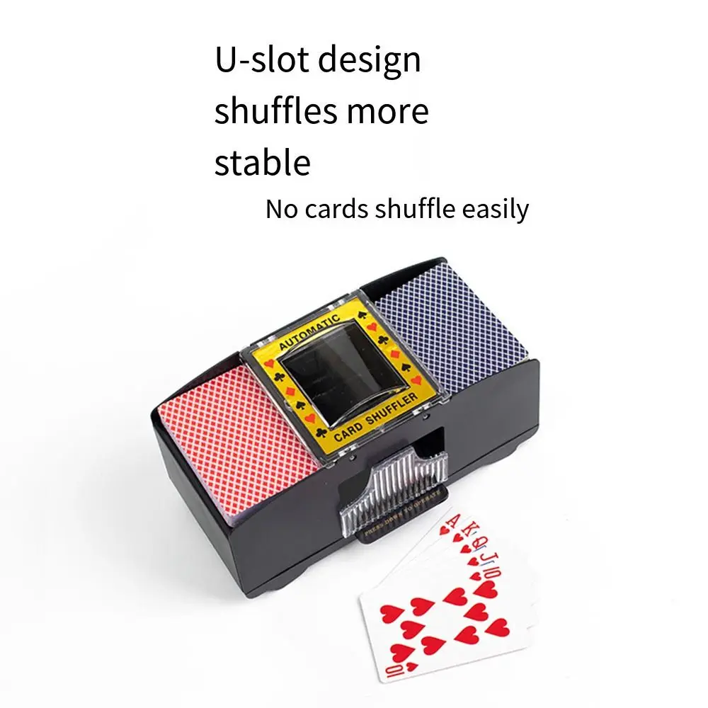 2-6 Decks Electric Card Shuffler Fully Automatic Texas Hold'em Automatic Shuffle Machine Save Time Easy To Use