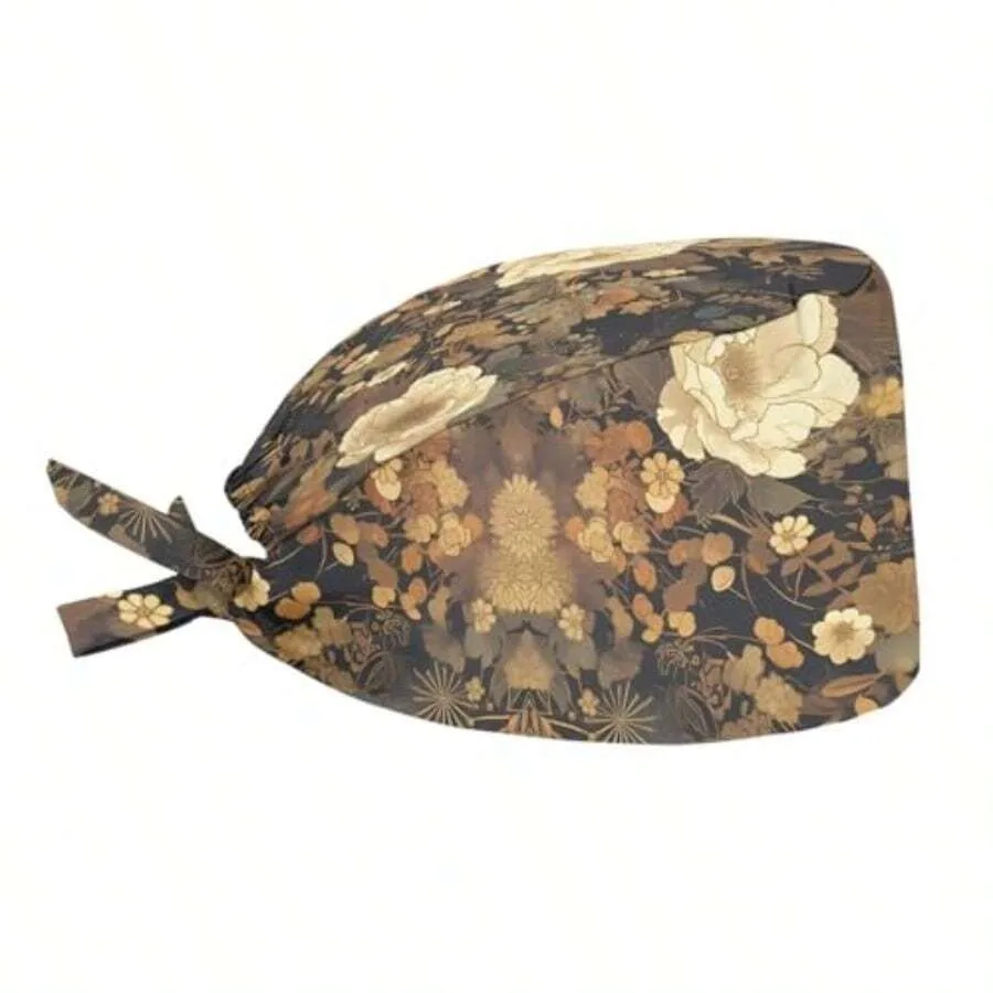 

DHouse Artistic Print Shower Cap Elastic Soft Turban Fashion Fitn Cooking Hat