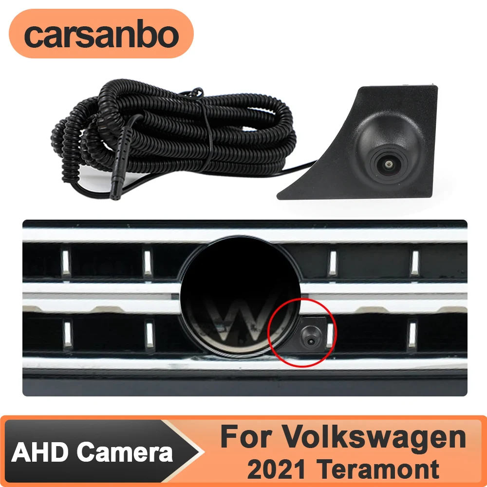 

Carsanbo 150° AHD 1080P Front View Camera for Volkswagen 2021 Teramont Car Waterproof Fisheye Night Vision Parking Monitoring