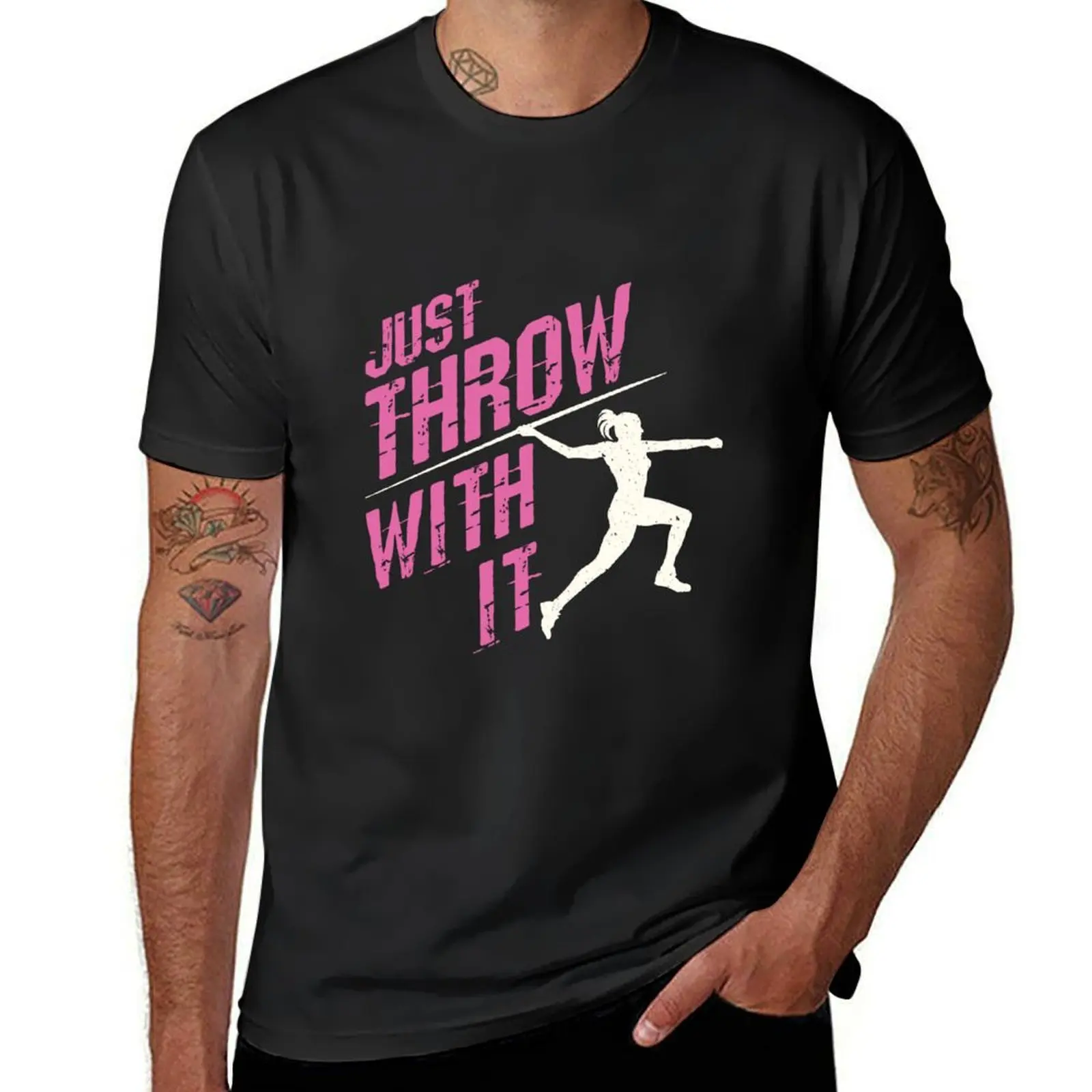 

Just Throw With It Javelin Thrower Women T-Shirt anime clothes heavyweights T-shirts oversize heavy weight t shirts for men