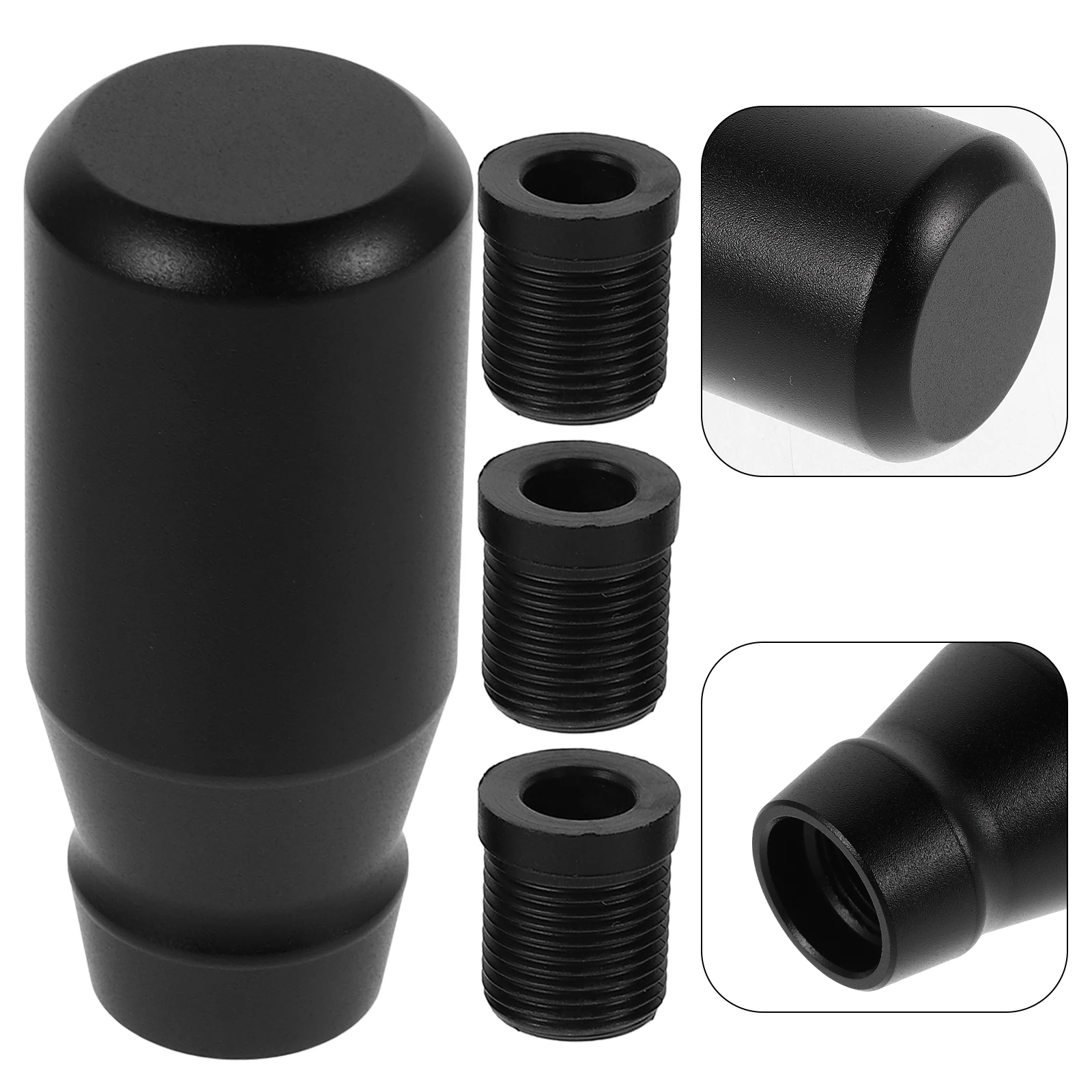 

Universal Aluminum Alloy Gear Shifter Handle Black Durable Automatic Manual Cars Universal Fit Car Interior Replacement
