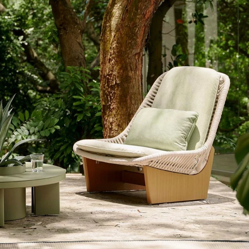 

Outdoor rope sofa villa resort waterproof leisure chair garden courtyard terrace balcony simple style furniture