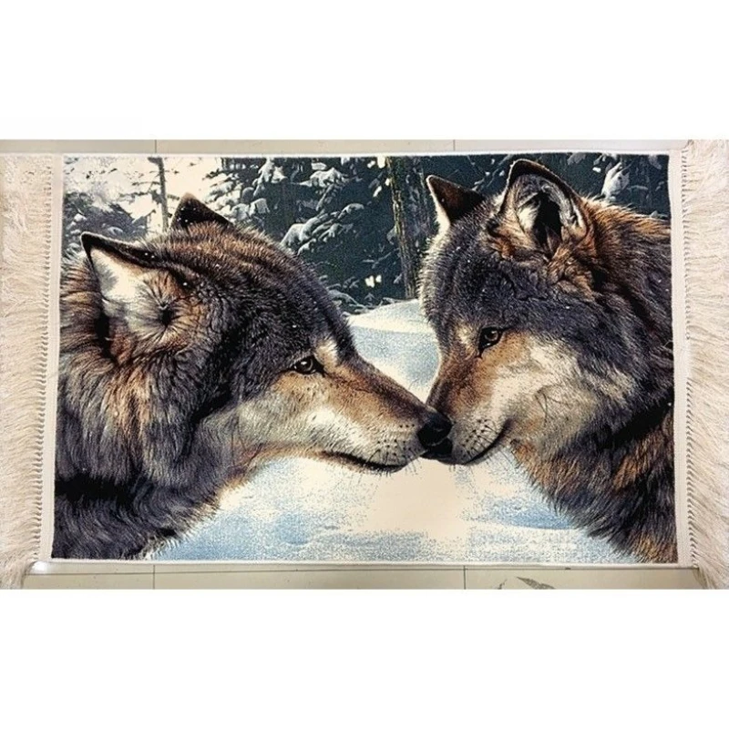 

Wolf Animal Wall Blanket Living Room Office Restaurant Special Carpet