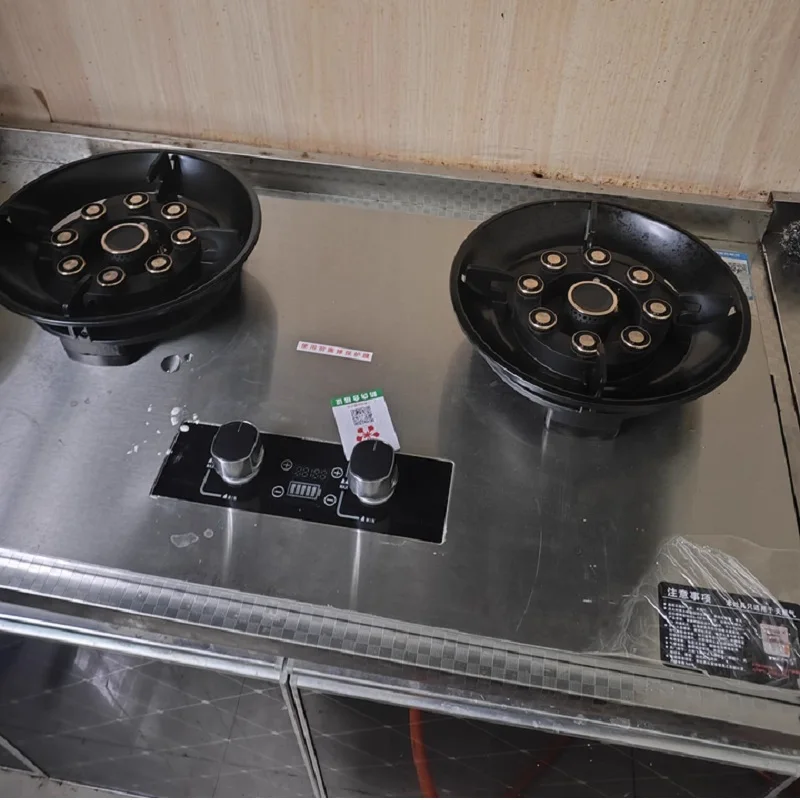 

Dual-Use Gas Panels Gas Cooktop Stove Dual Head 4.8-8.5KW Kitchen Embedded Natural Gas/LPG Timing Stove Home Cooker Desktop