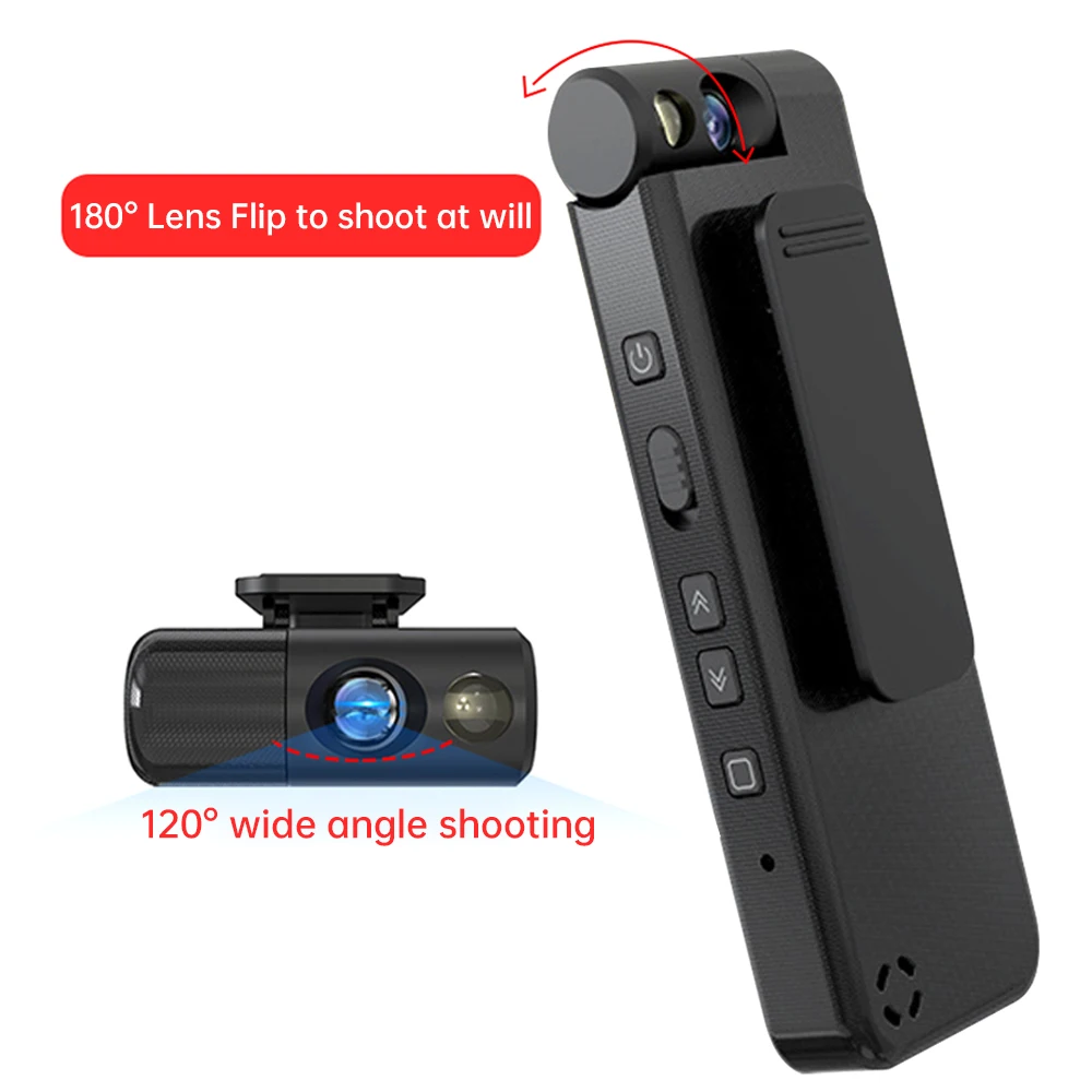 1080P HD Mini Camera Sports DV 180 Degree Rotation Camcorder Body Cam Digital Video Recorder Site enforcement Recorder