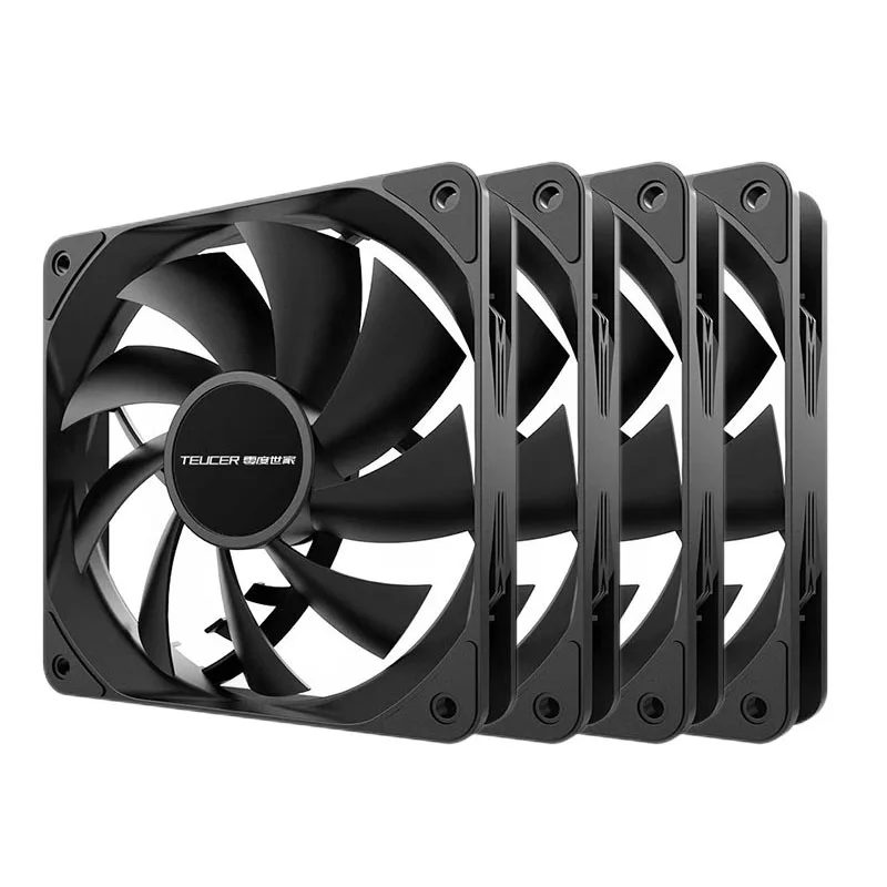 TEUCER High Performance PC Computer Case Fan Lower Noise 4Pin 12V PWM 120mm Silent 12CM CPU Cooler Cooling Radiato Speed 1800RPM