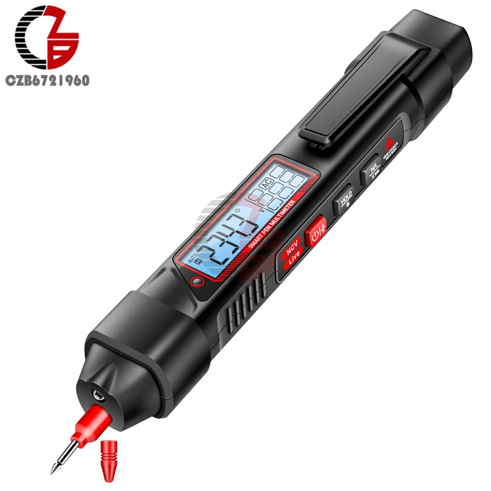 Imagem -06 - Intelligent Voltage Tester Pen Chave de Fenda Elétrica Lápis de Teste Ncv Indução Power Detector Indicador ac dc
