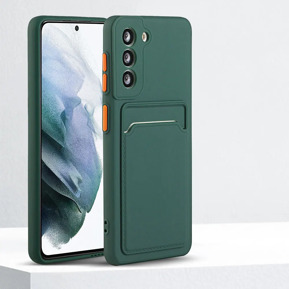 Card Slot Bag Holder Phone Case For Samsung Galaxy S26 S25 S24 S23 S22 S21 S20 Plus FE Ultra Bumper Wallet Soft Shockproof Cover