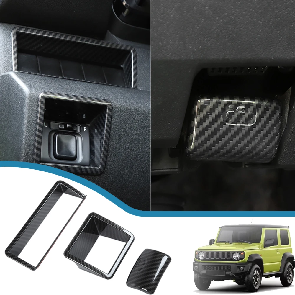 

Car Rearview Mirror Adjust Expand Switch Decoration Cover Stickers for Suzuki Jimny JB64 JB74 2019-2024 Interior Accessories ABS