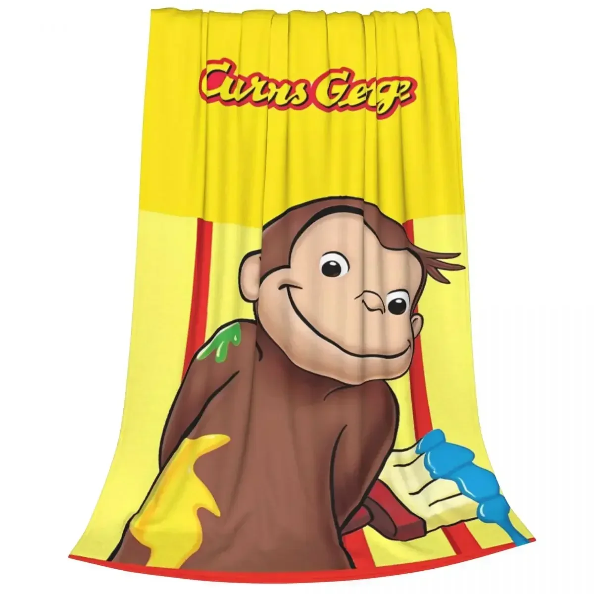 

Любимый Джордж, мультяшная обезьяна, коралловый флис, плюшевые одеяла, одеяло для дома, спальни, легкие постельные принадлежности, пледы