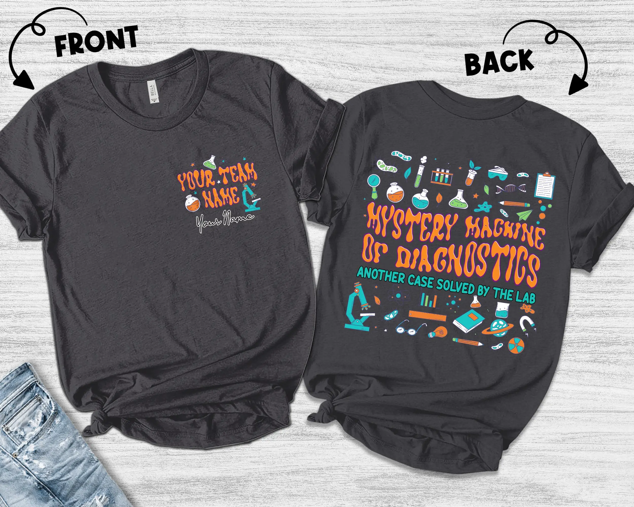 Camiseta Lab Week 2025, asistente de tecnología médica Barb Retro Run, 10. ° anual, T OHPV02