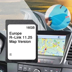 16GB R-Link 11.25 Sat Nav GPS Naving Map SD Card Europe Version Data dla Renault Megane