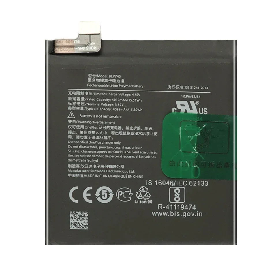 Battery For OnePlus 1 2 3T 5 5T 6 6T 7/7 Pro 7T 8/8 pro BLP637 BLP633 BLP685 BLP699 BLP743 BLP745