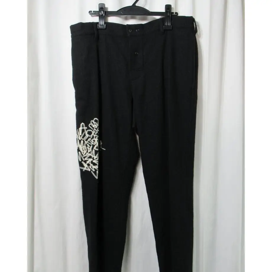 TOP-YAMAMOTO ® Trendy Graffiti Print Set for Men - Loose-Fitting Casual Black Two-Piece Set - Fashionably Versatile