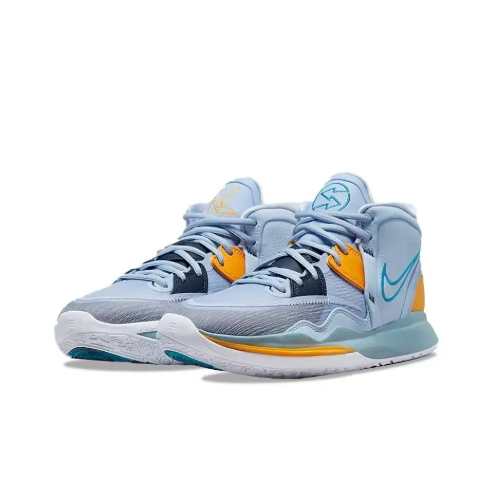 Nike Kyrie 8 Infinity round toe shock-absorbing slip resistant and durable mid top basketball shoes for both men and women