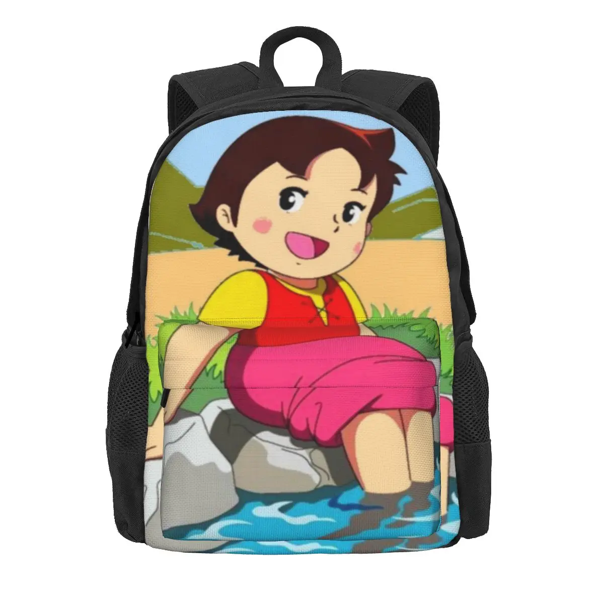 Heidi Feet In The Water Backpacks Boys Girls Bookbag Students School Bags Cartoon Kids Rucksack Shoulder Bag Large Capacity