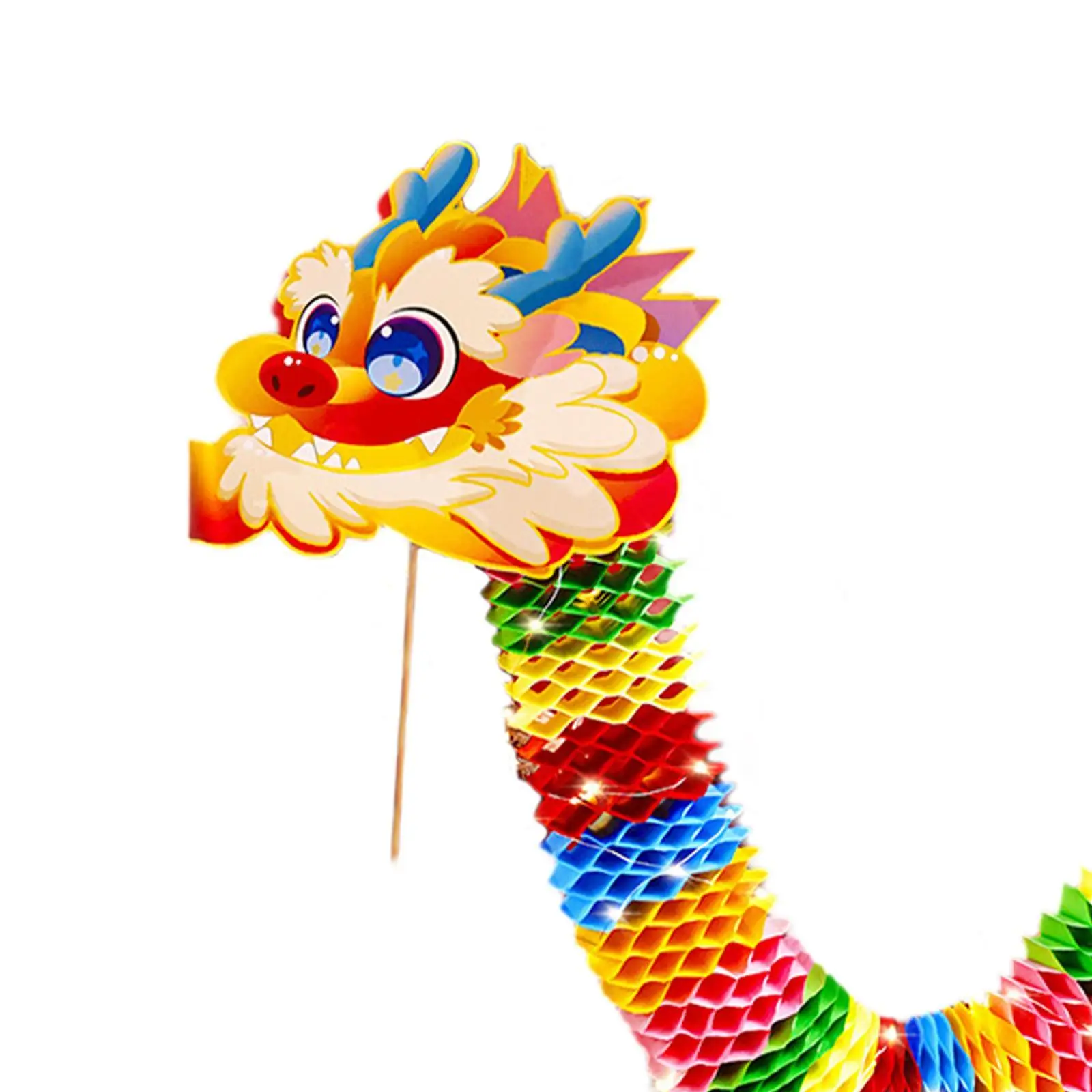 3D Chinese New Year Paper Dragon Handmade Paper Dragon Toys Decor Festive Supplies Long New Year Dragon for Birthday Party