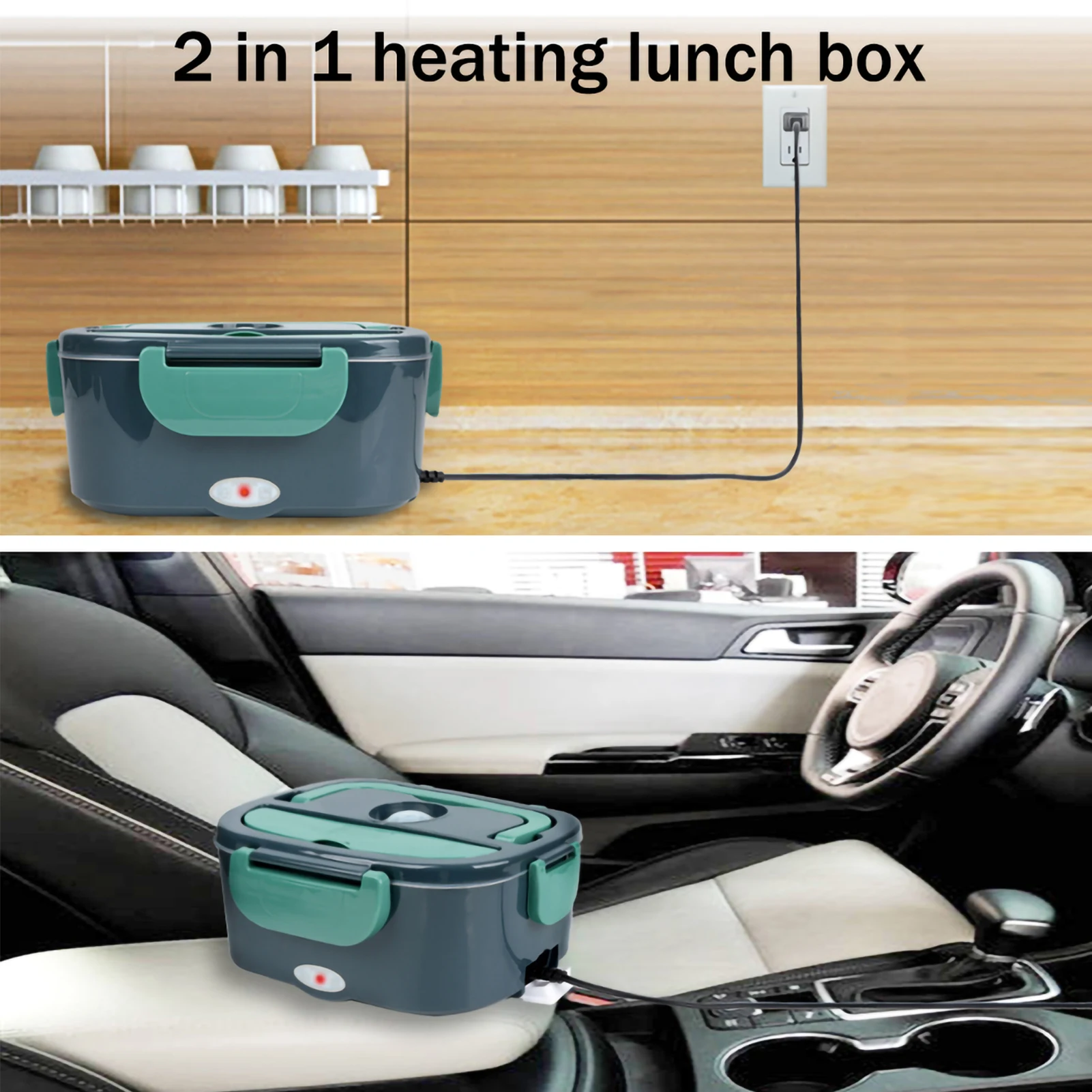 Stainless Steel Electric Lunch Box Water-Free Office Office Workers Heat Preservation Heating Car Electric Lunch Box