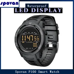 Spovan P100 Smart Watch Outdoor Sports Smartwatch Swimming 50M Waterproof Running Time Bluetooth Calorie Counter Digital Reloj