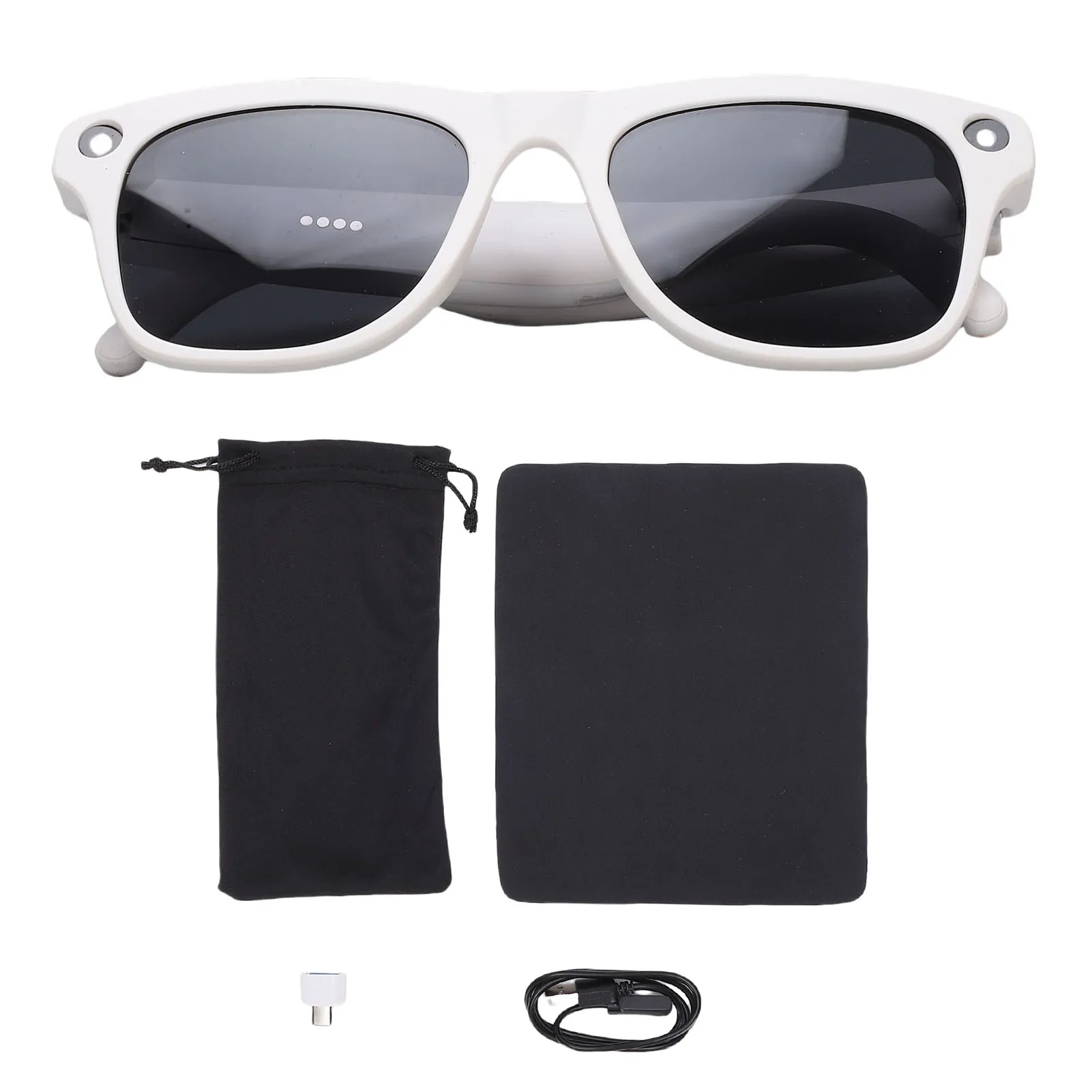 Smart Glasses 4K Camera with Flash Dual Speakers Bluetooth 5.4 Glasses AI Sound Assistant Visual Dialogue Real Time Translation