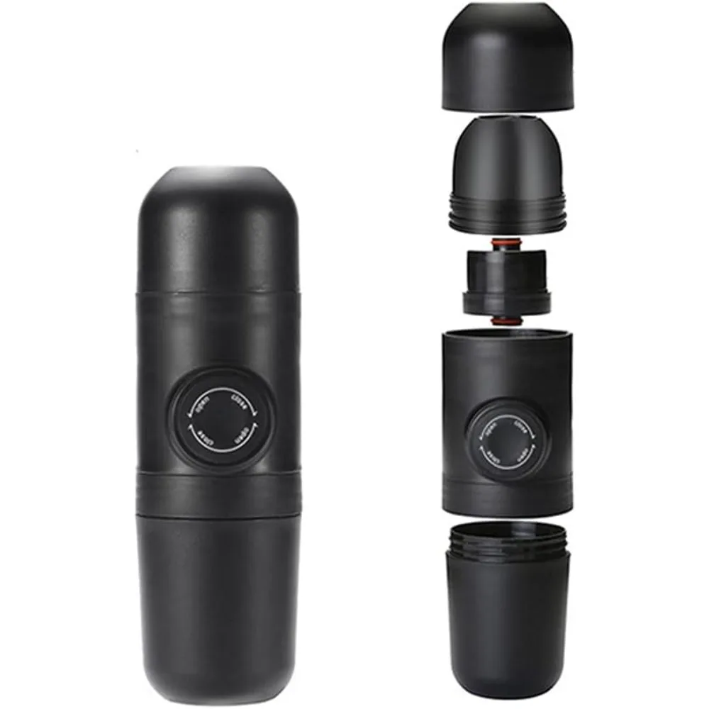 

Ручная кофеварка, ручная кофемашина для эспрессо, портативная уличная кофеварка для путешествий, кемпинга, пешего туризма, черная