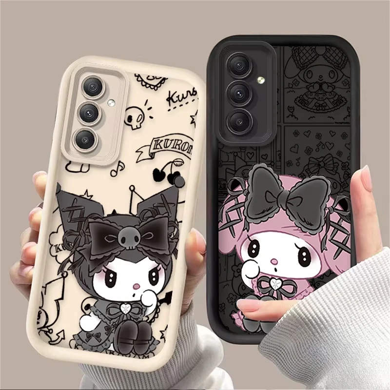 Sanrio Kuromi Mymelody Cartoon Phone Case For Samsung Galaxy A14 A15 S21 S22 S23 S24 S25 FE Plus Ult