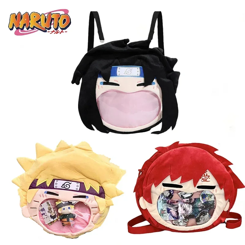 Naruto Uchiha Sasuke Cartoon Backpack Cute Anime Large Capacity Itabag Gaara Dolls Schoolbag Boys Birthday Present Holiday Gifts