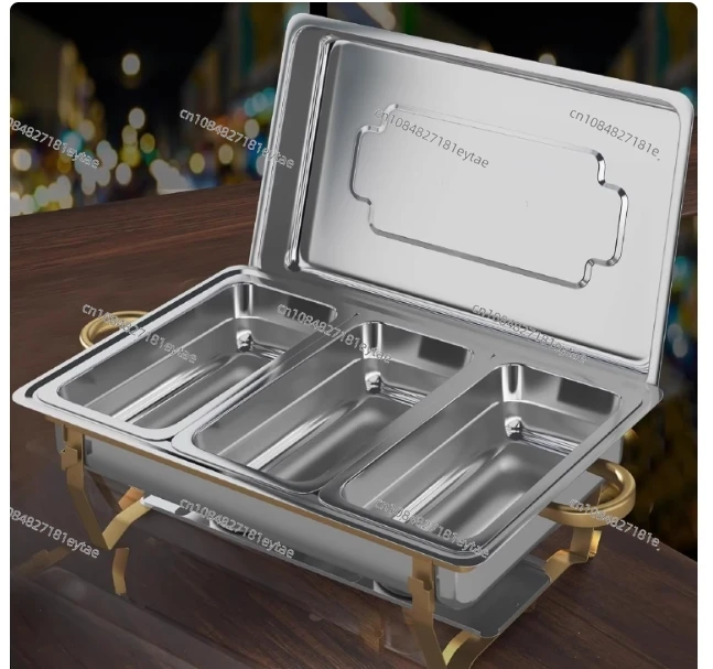 Golden Stainless Steel Chafing Dishes for Buffet,  Buffet Warmers Sets for Parties Weddings Catering Buffet