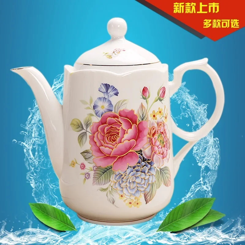 Fashion British Bone China Coffee Pot European Style Afternoon Tea Teaset Ceramic Teapot Coffee Pot Flower Tea Pot Porcelain Pot