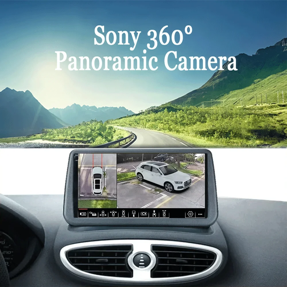 أندرويد 15 مشغل فيديو السيارات Carplay راديو السيارة لرينو كليو 3 كليو 3 2005-2014 الوسائط المتعددة الملاحة لتحديد المواقع ستيريو 2din DVD DSP #1