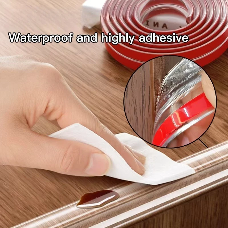 1/2/3M Table Edge Guard Furniture Corner Protector Strip Self Adhesive Transparent Kids Collision Proof Soft Bumper Baby Safety