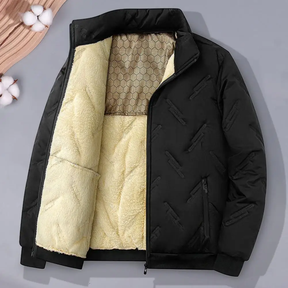 2024 Men's Thick Warm Jacket Coats Autumn Winter Fleece Lined Casual Jacket for Men Slim Fit Winter Clothing Parkas 3XL