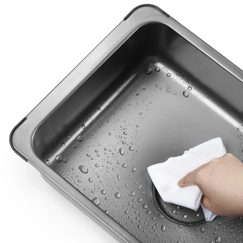 Stainless Steel Basin Portable Outdoor Camping Picnic Wash Hands And Dishwashing Sink Ultra-light Washing Tank